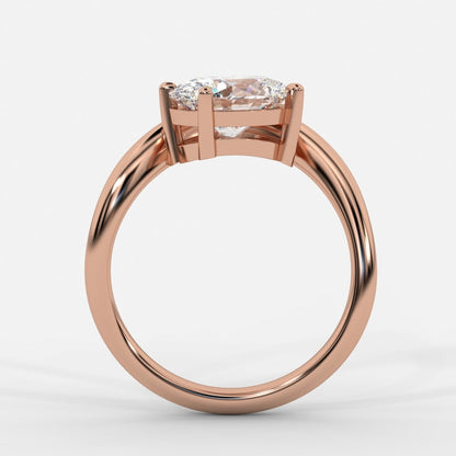 Sway Solitaire Ring - Oval - AYKA JEWELS