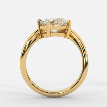 Sway Solitaire Ring - Oval - AYKA JEWELS