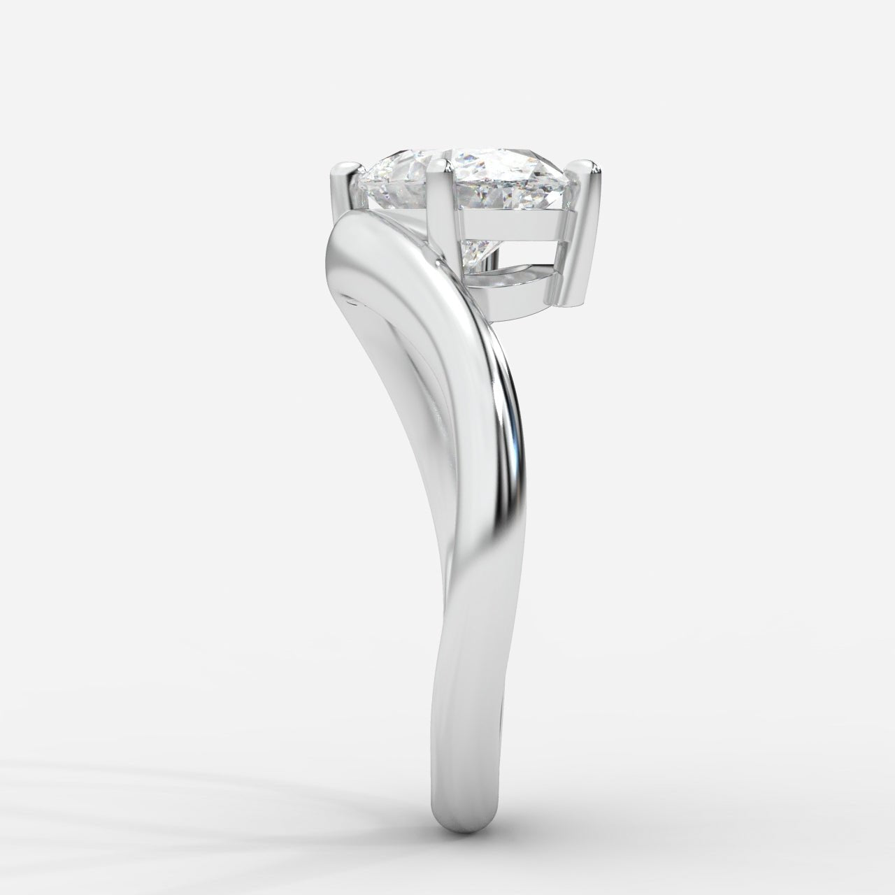 Sway Solitaire Ring - Oval - AYKA JEWELS