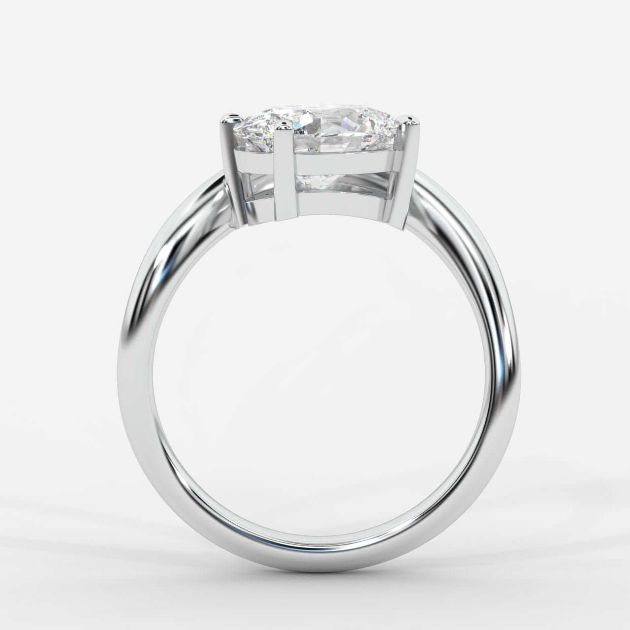 Sway Solitaire Ring - Oval - AYKA JEWELS