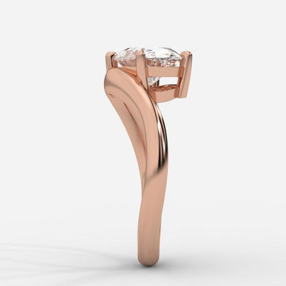 Sway Solitaire Ring - Oval - AYKA JEWELS