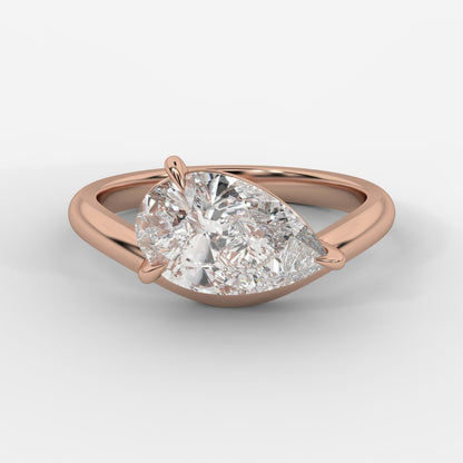 Sway Solitaire Ring - Pear - AYKA JEWELS