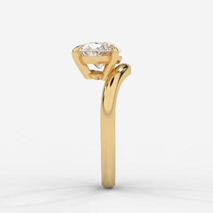 Sway Solitaire Ring - Pear - AYKA JEWELS