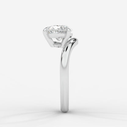 Sway Solitaire Ring - Pear - AYKA JEWELS