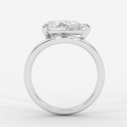 Sway Solitaire Ring - Pear - AYKA JEWELS