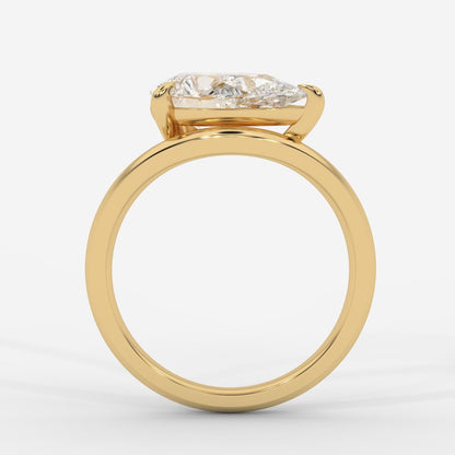 Sway Solitaire Ring - Pear - AYKA JEWELS