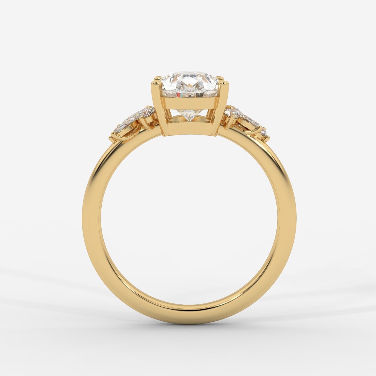 Sylvie Floral Cluster Diamond Ring - Pear - AYKA JEWELS