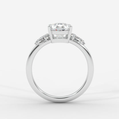 Sylvie Floral Cluster Diamond Ring - Pear - AYKA JEWELS