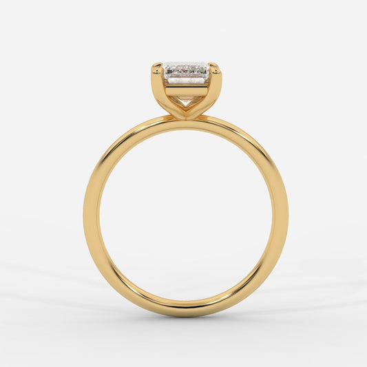 Talia Diamond Solitaire Ring - Emerald - AYKA JEWELS