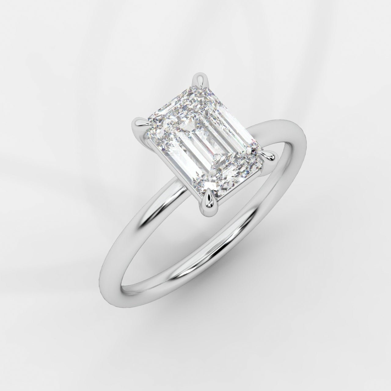 Talia Diamond Solitaire Ring - Emerald - AYKA JEWELS