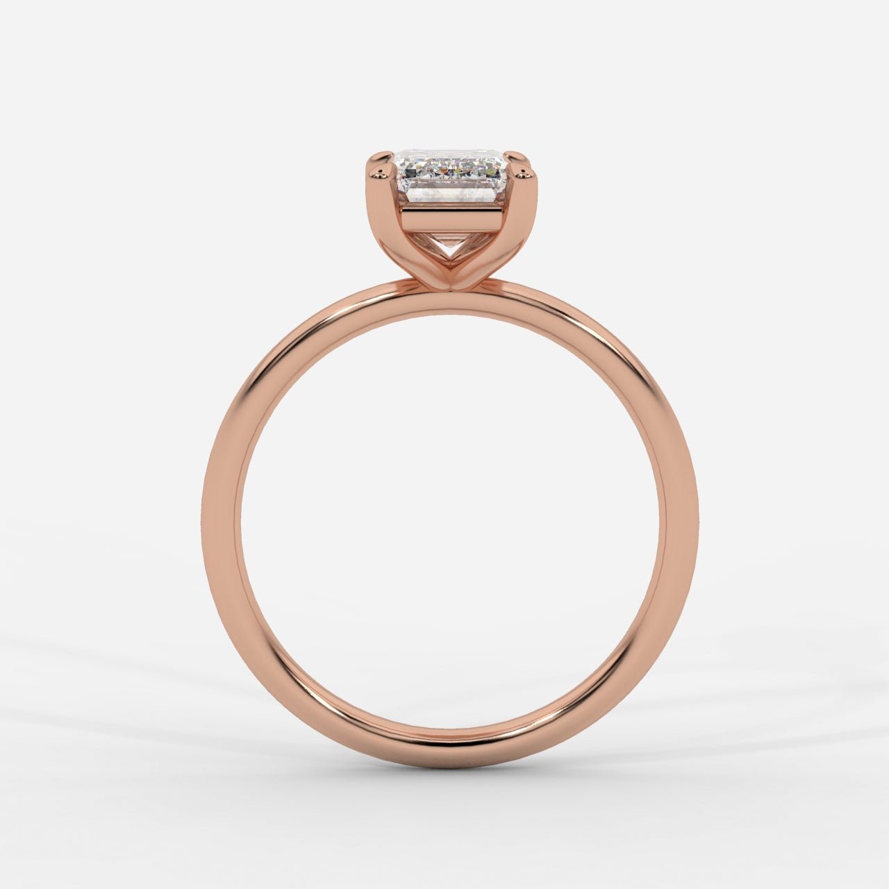 Talia Diamond Solitaire Ring - Emerald - AYKA JEWELS