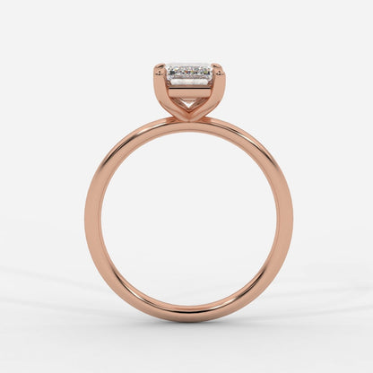 Talia Diamond Solitaire Ring - Emerald - AYKA JEWELS
