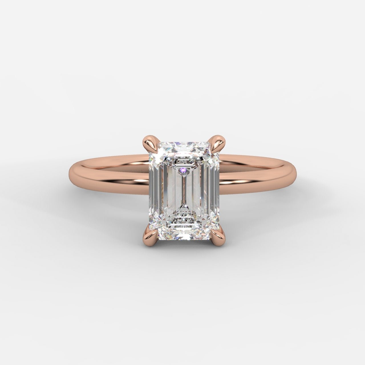 Talia Diamond Solitaire Ring - Emerald - AYKA JEWELS