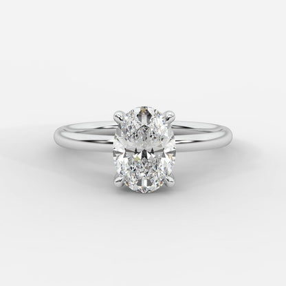 Talia Diamond Solitaire Ring - Oval - AYKA JEWELS
