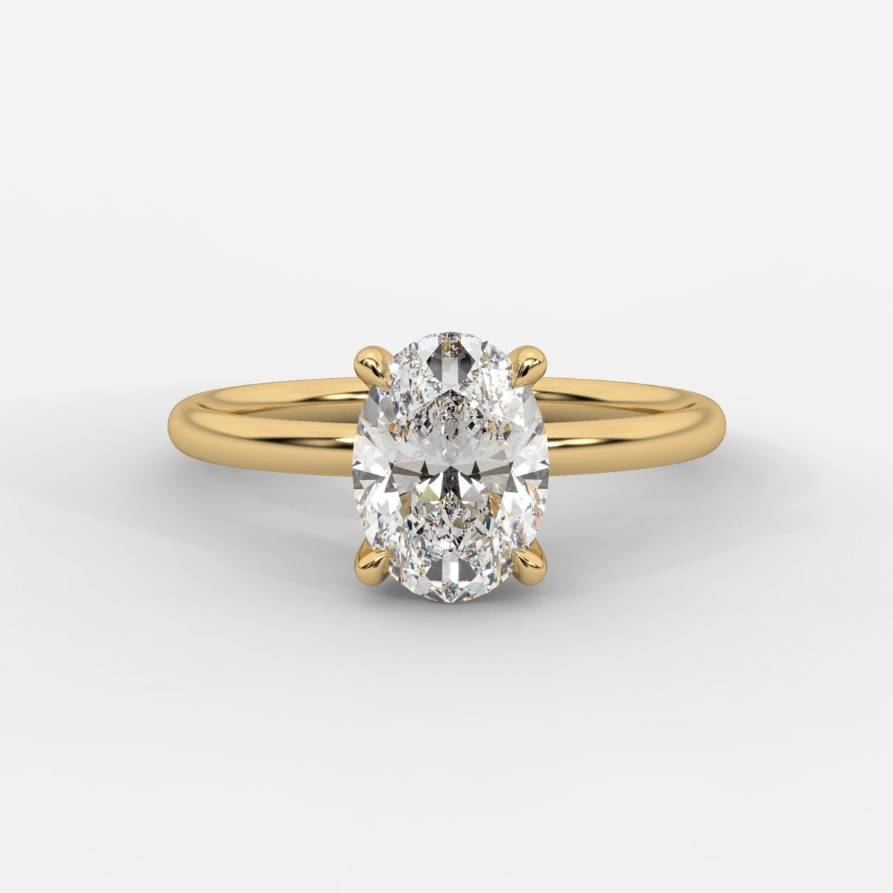 Talia Diamond Solitaire Ring - Oval - AYKA JEWELS