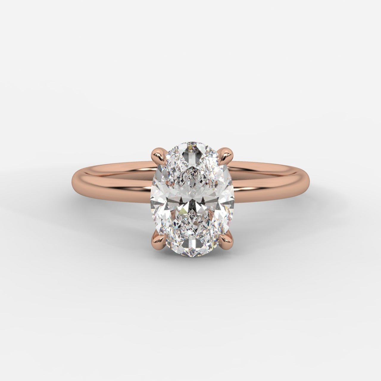 Talia Diamond Solitaire Ring - Oval - AYKA JEWELS