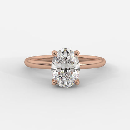 Talia Diamond Solitaire Ring - Oval - AYKA JEWELS