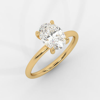 Talia Diamond Solitaire Ring - Oval - AYKA JEWELS