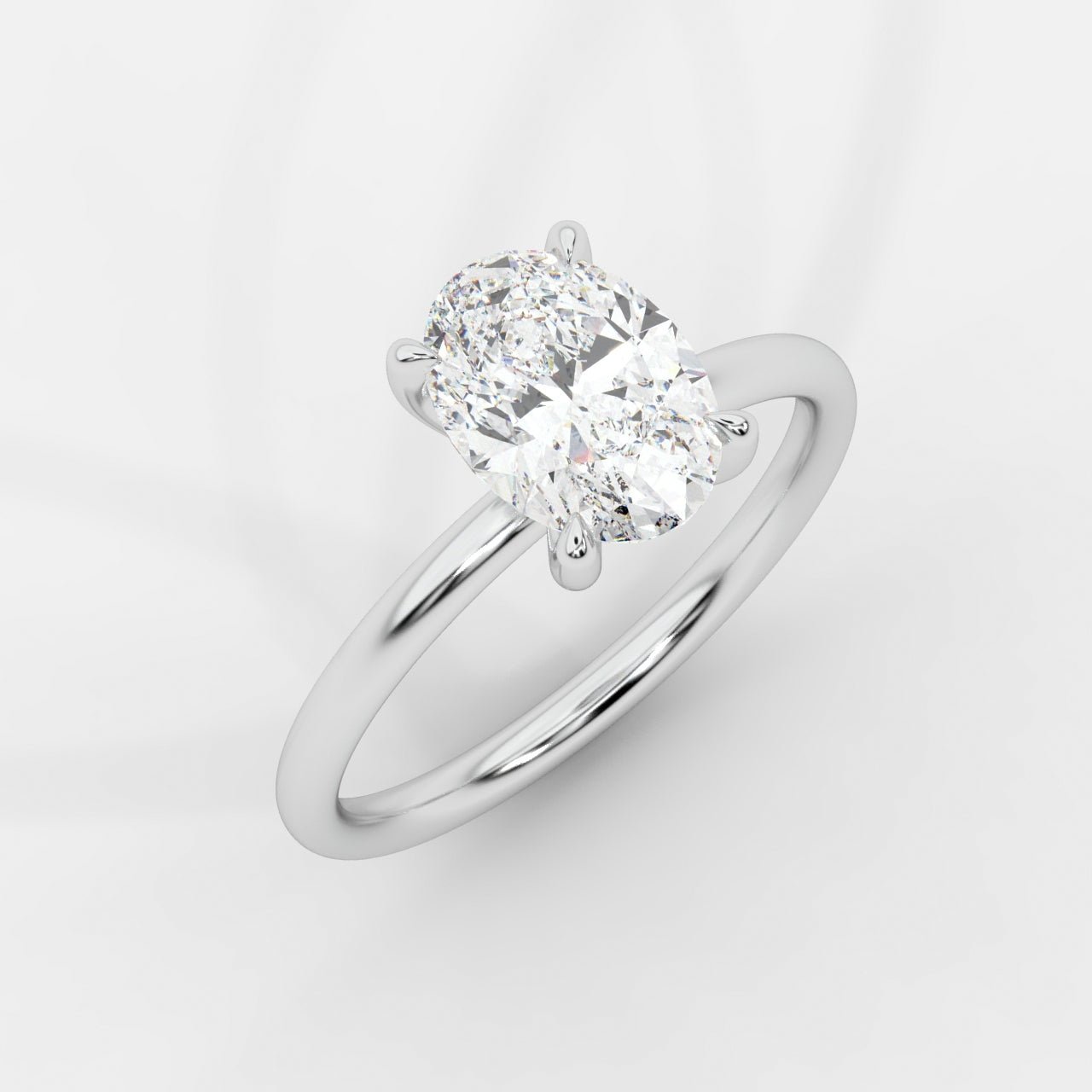 Talia Diamond Solitaire Ring - Oval - AYKA JEWELS