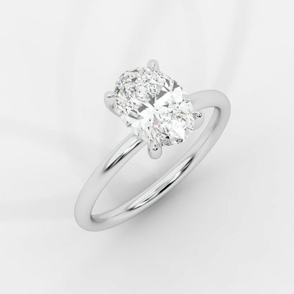 Talia Diamond Solitaire Ring - Oval - AYKA JEWELS