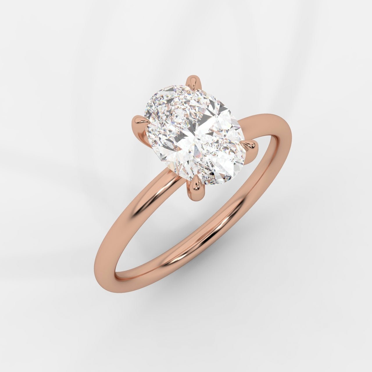 Talia Diamond Solitaire Ring - Oval - AYKA JEWELS