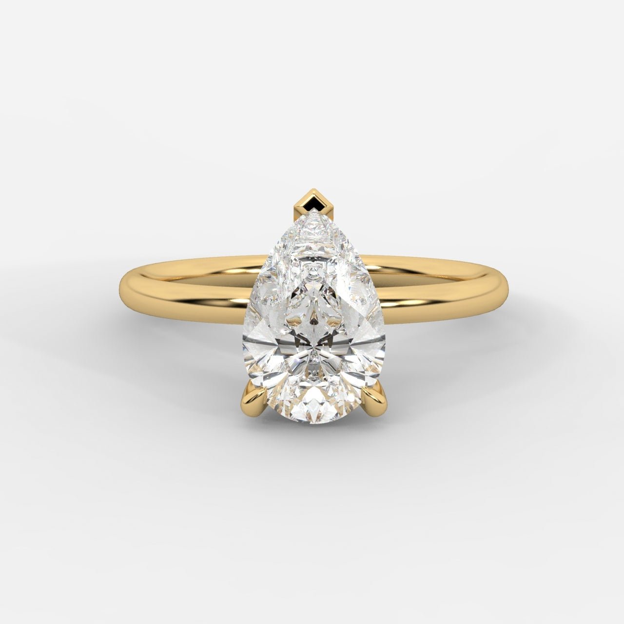 Talia Diamond Solitaire Ring - Pear - AYKA JEWELS