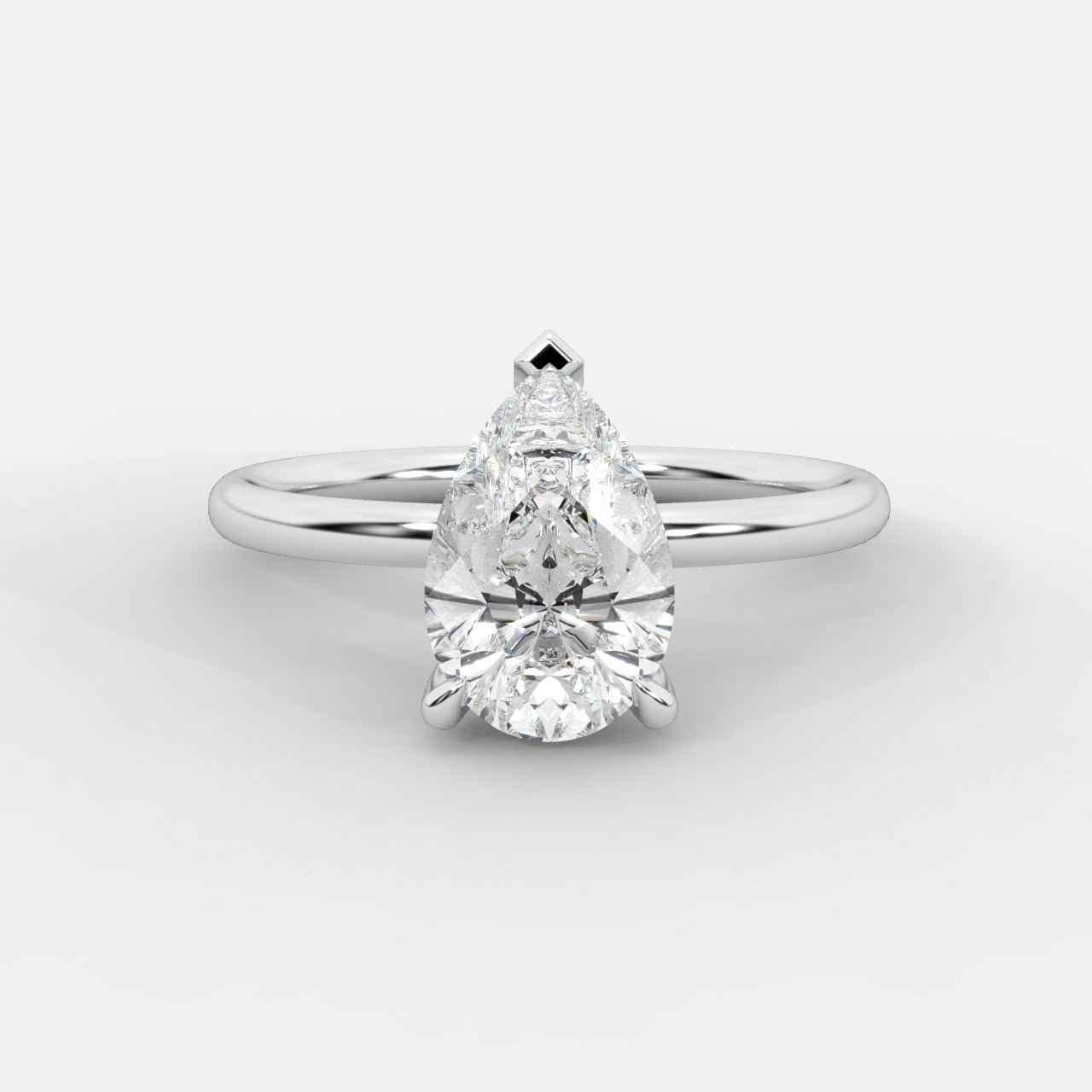 Talia Diamond Solitaire Ring - Pear - AYKA JEWELS