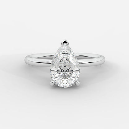 Talia Diamond Solitaire Ring - Pear - AYKA JEWELS