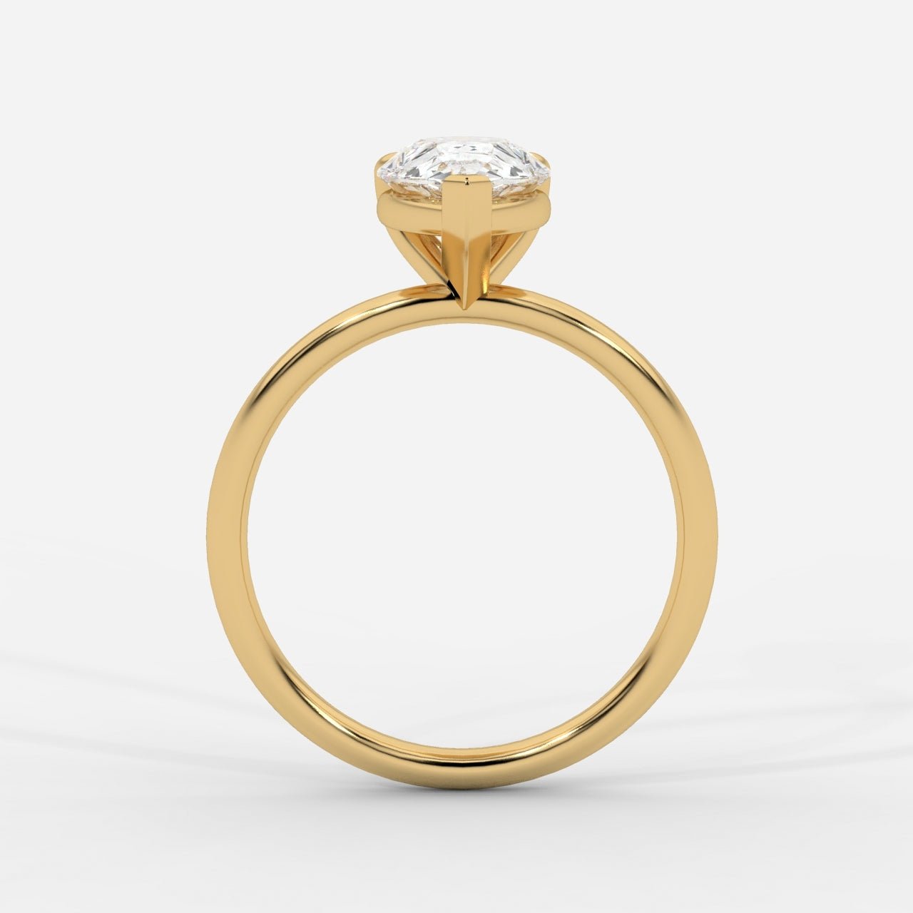 Talia Diamond Solitaire Ring - Pear - AYKA JEWELS