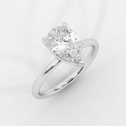 Talia Diamond Solitaire Ring - Pear - AYKA JEWELS