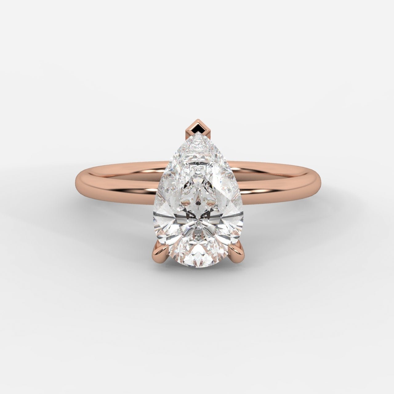 Talia Diamond Solitaire Ring - Pear - AYKA JEWELS