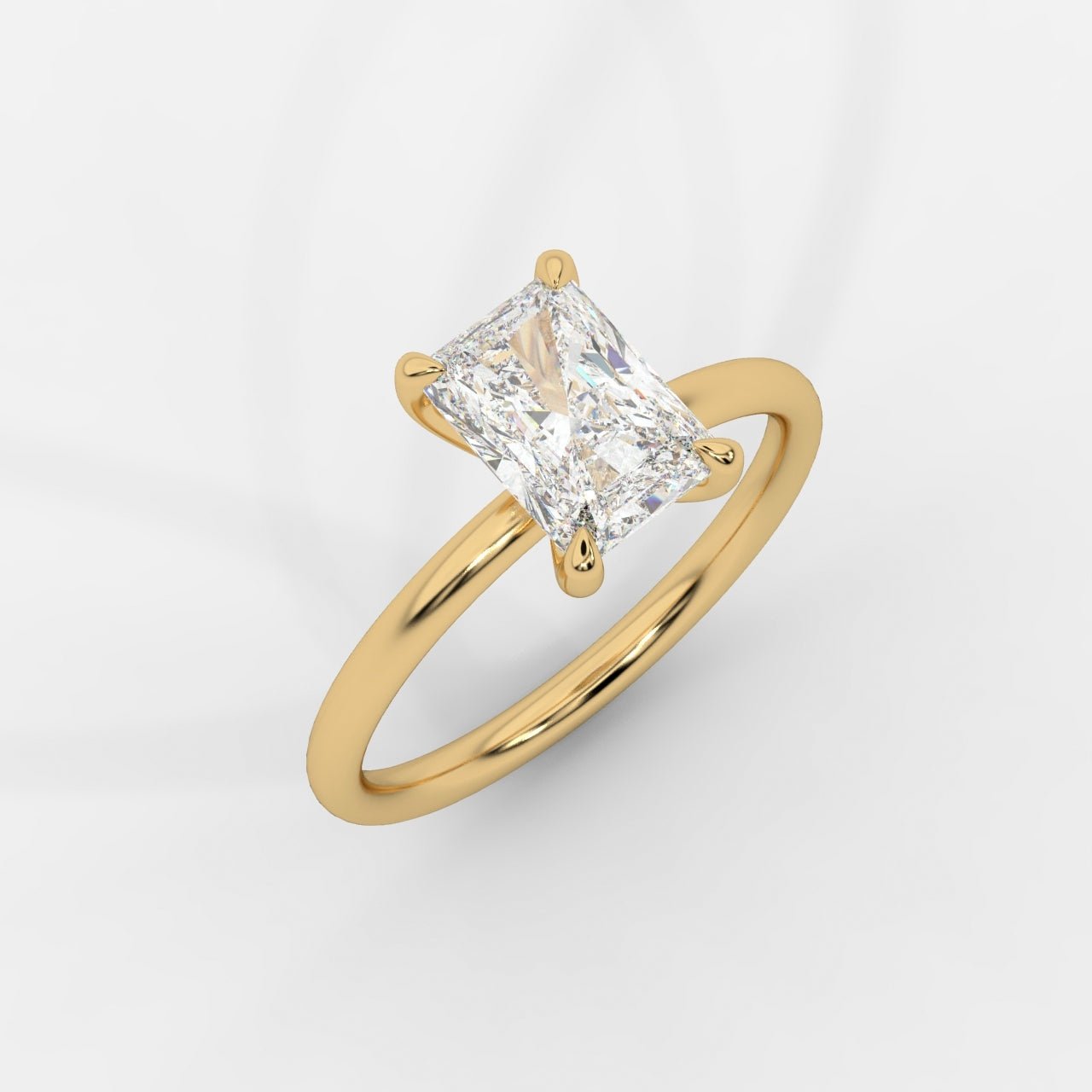 Talia Diamond Solitaire Ring - Radiant - AYKA JEWELS