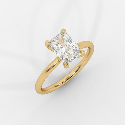 Talia Diamond Solitaire Ring - Radiant - AYKA JEWELS