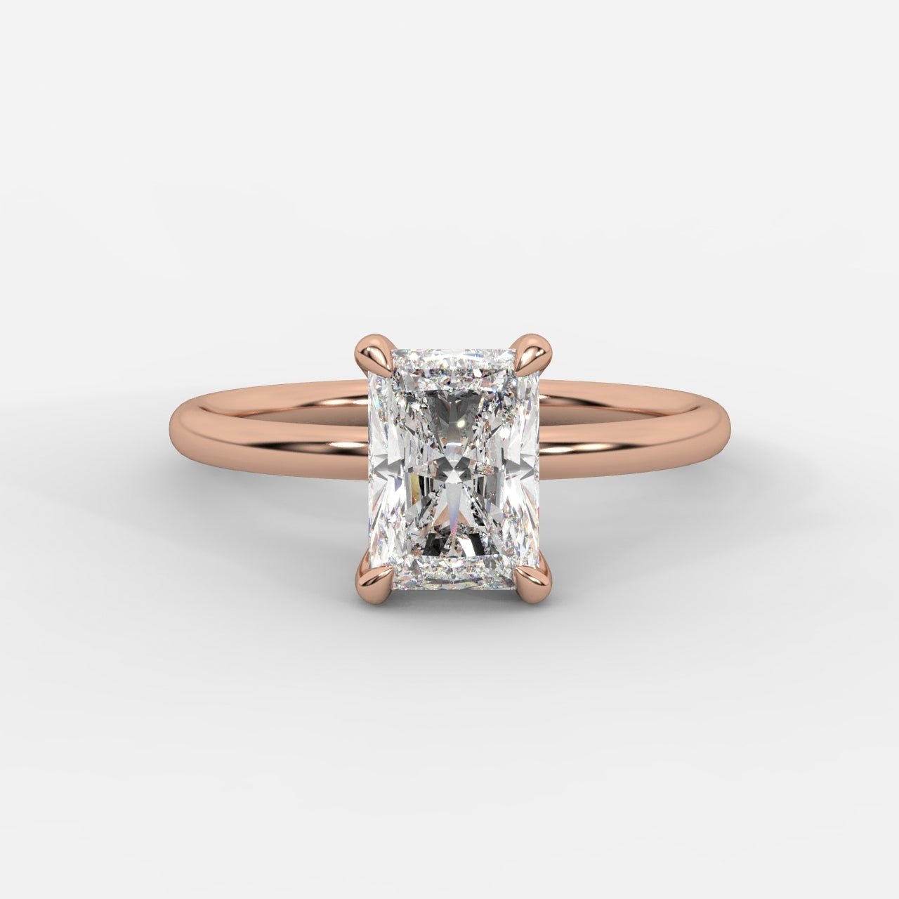 Talia Diamond Solitaire Ring - Radiant - AYKA JEWELS