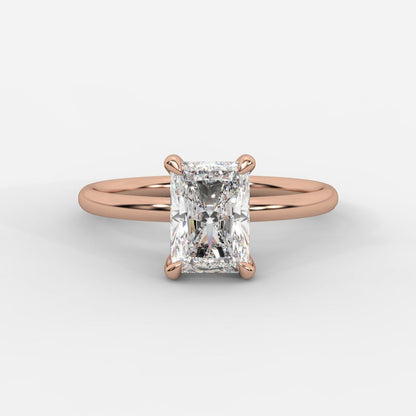Talia Diamond Solitaire Ring - Radiant - AYKA JEWELS