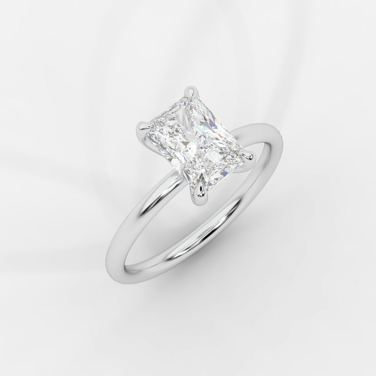 Talia Diamond Solitaire Ring - Radiant - AYKA JEWELS