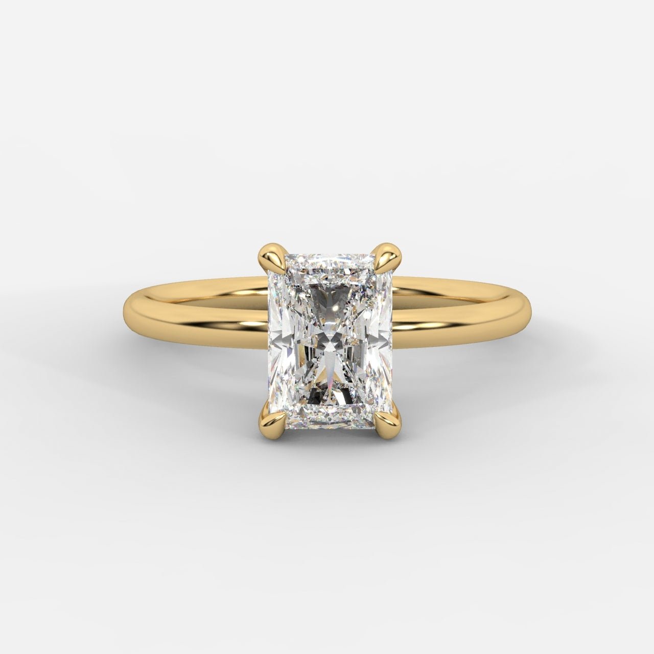 Talia Diamond Solitaire Ring - Radiant - AYKA JEWELS