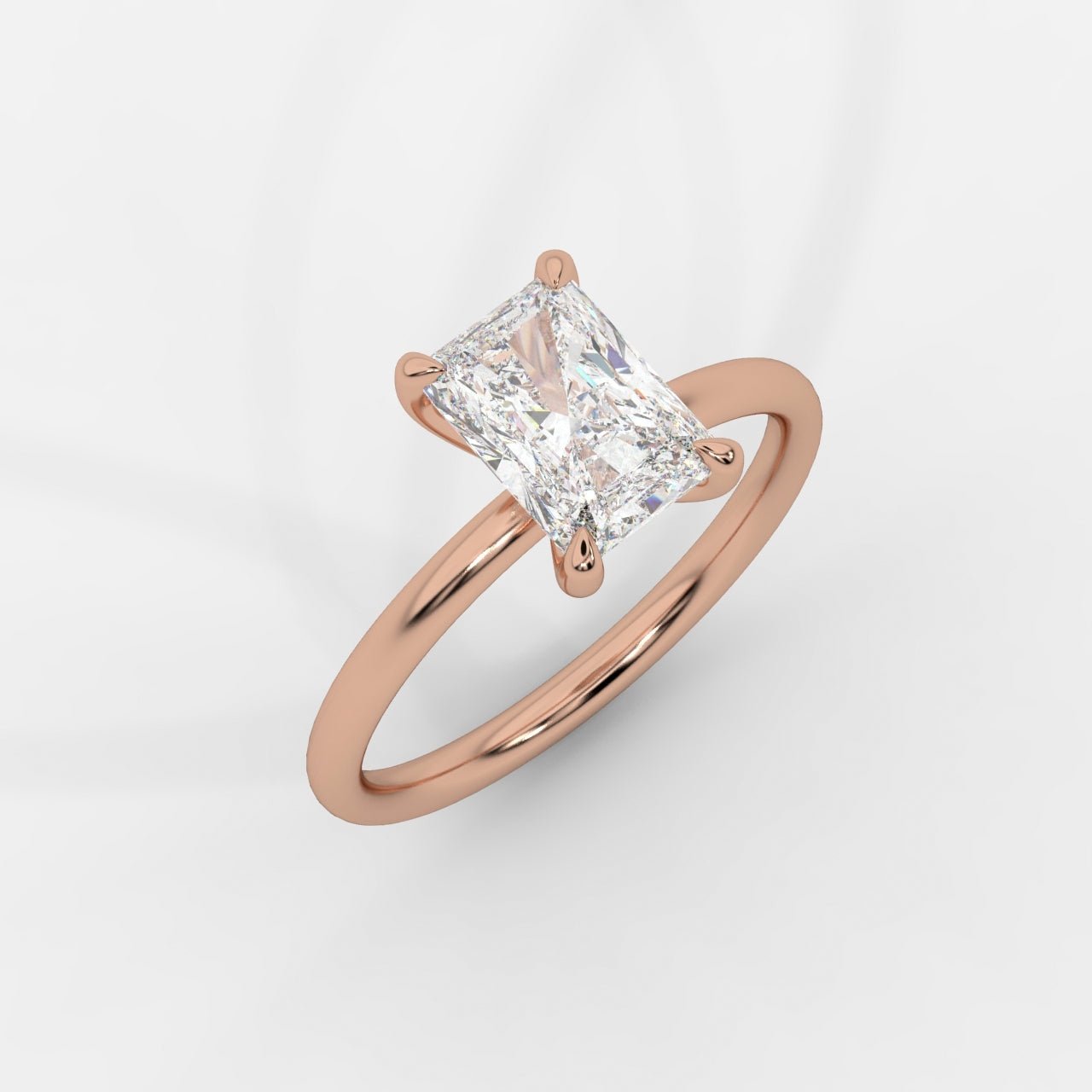 Talia Diamond Solitaire Ring - Radiant - AYKA JEWELS