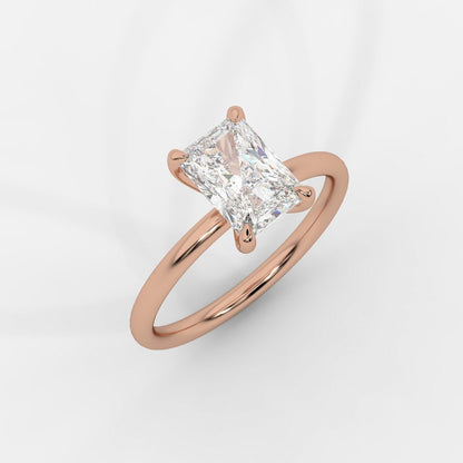Talia Diamond Solitaire Ring - Radiant - AYKA JEWELS
