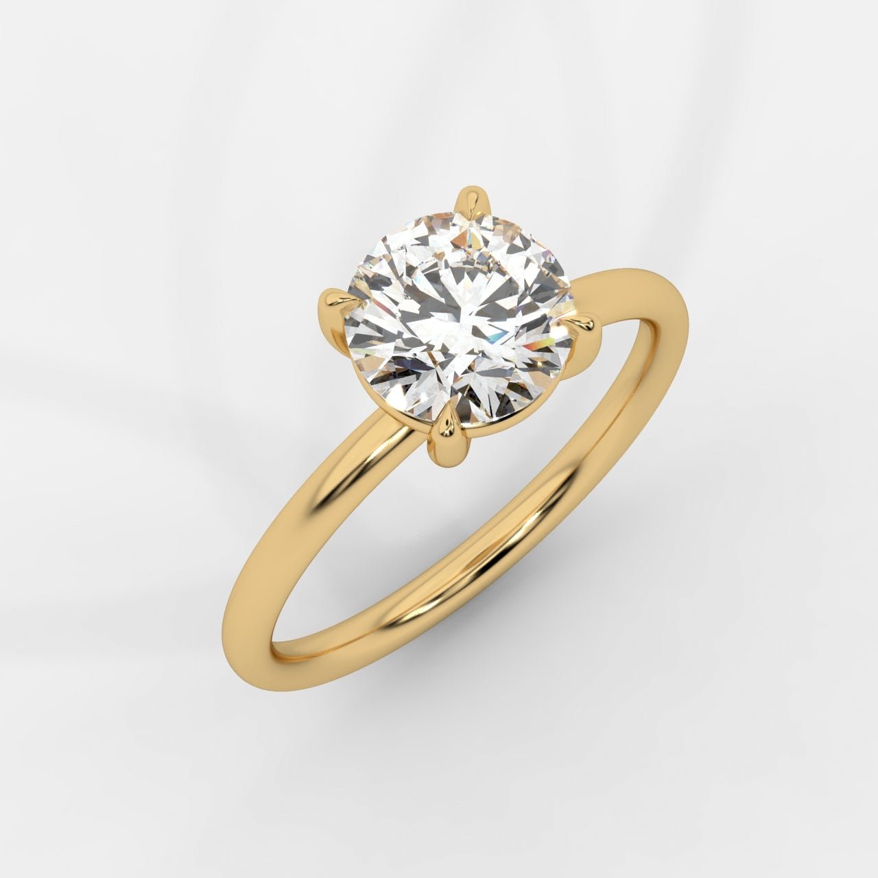 Talia Diamond Solitaire Ring - Round - AYKA JEWELS
