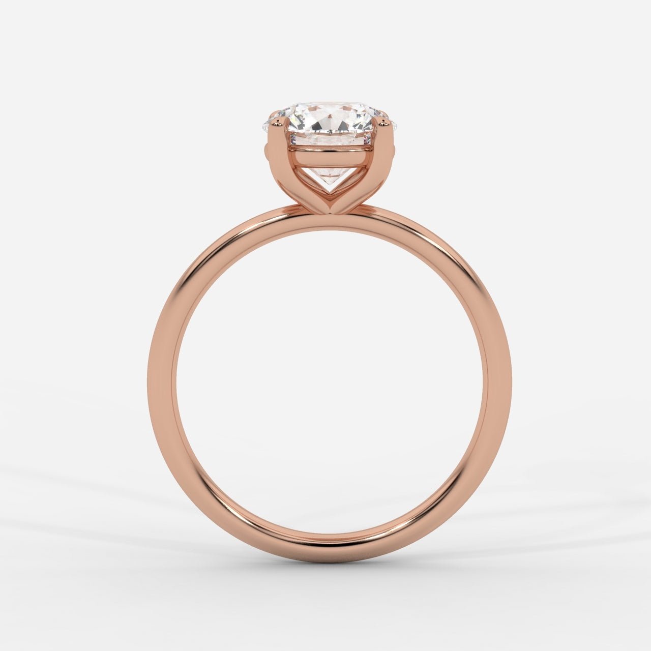 Talia Diamond Solitaire Ring - Round - AYKA JEWELS