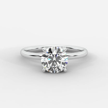 Talia Diamond Solitaire Ring - Round - AYKA JEWELS