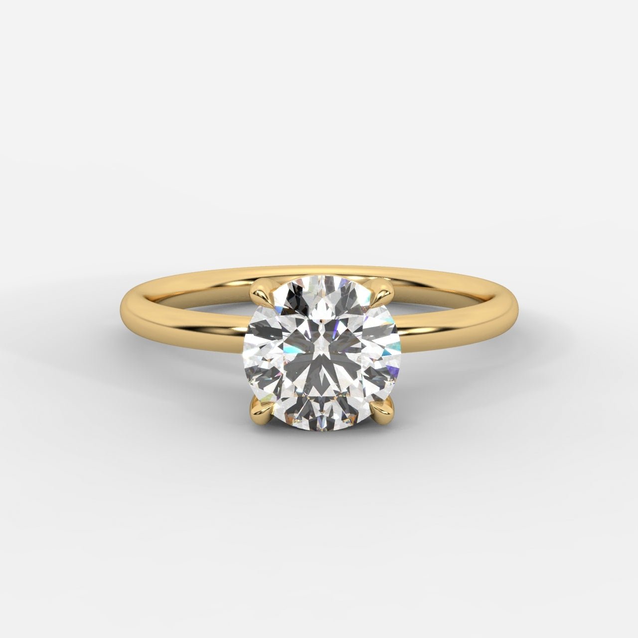Talia Diamond Solitaire Ring - Round - AYKA JEWELS