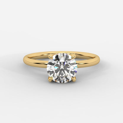 Talia Diamond Solitaire Ring - Round - AYKA JEWELS