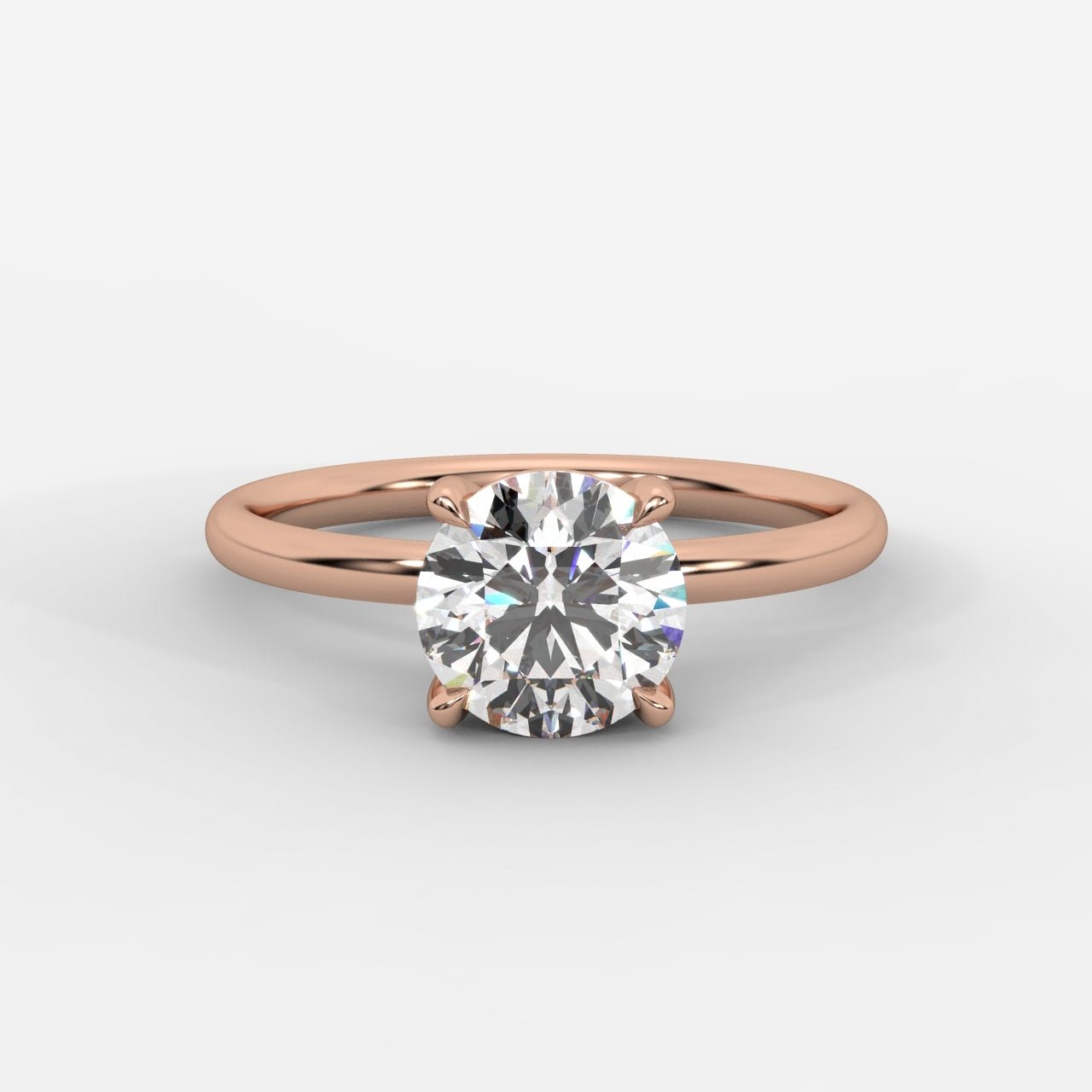Talia Diamond Solitaire Ring - Round - AYKA JEWELS