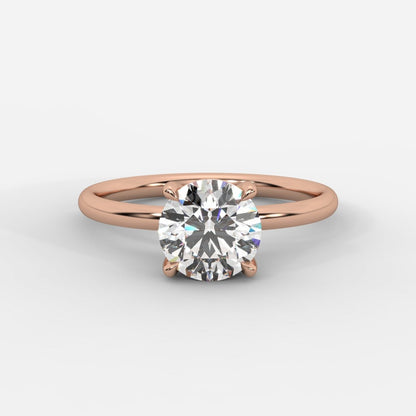 Talia Diamond Solitaire Ring - Round - AYKA JEWELS