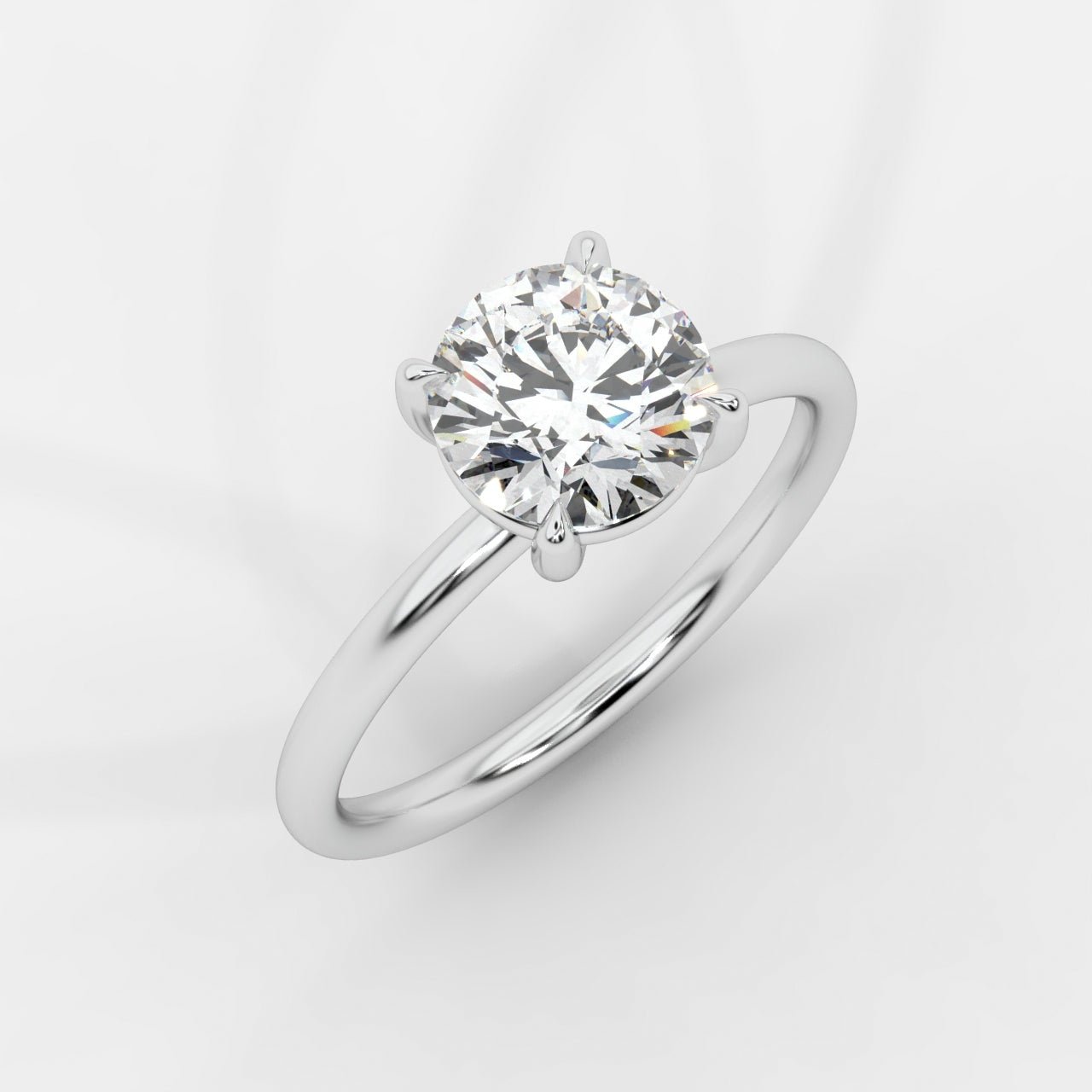 Talia Diamond Solitaire Ring - Round - AYKA JEWELS