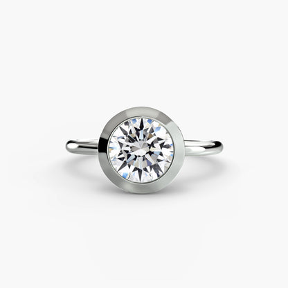 The Bezel Set Solitaire - AYKA JEWELS