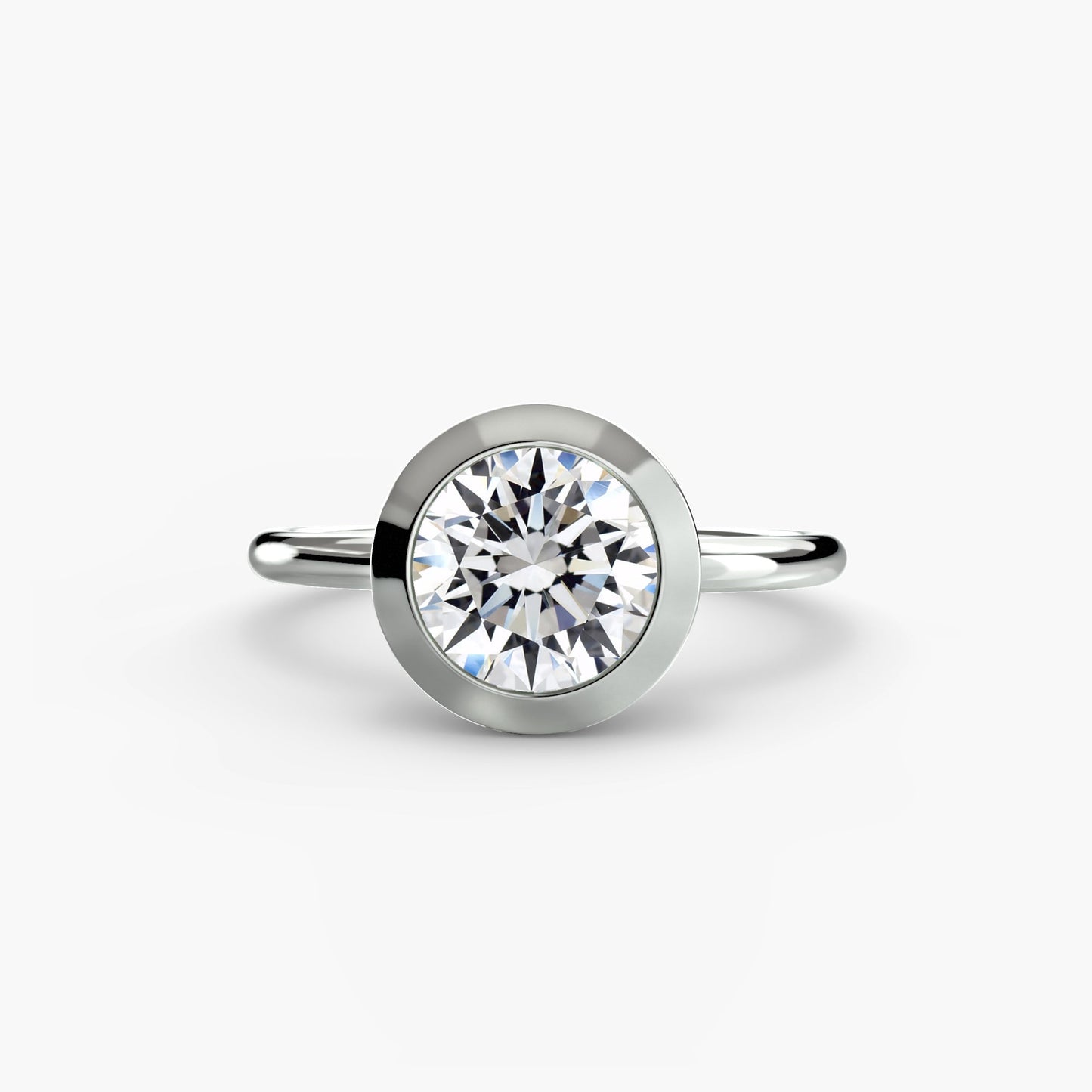 The Bezel Set Solitaire - AYKA JEWELS