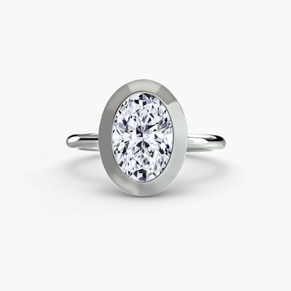 The Bezel Set Solitaire - AYKA JEWELS